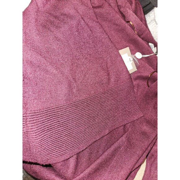 2/$35 Evolution By Cyrus Open Front Cardigan 3/4 Sleeves Accent Buttons Women XS - Picture 7 of 10